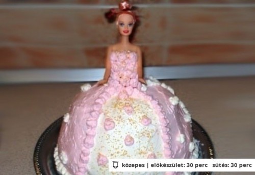 Barbie torta 2. -epres krémmel